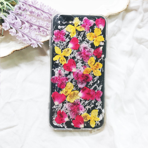 全機種対応iPhone Xperia Galaxy スマホケース 押し花ケース