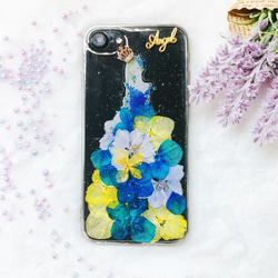 全機種対応iPhone13 Xperia Galaxy スマホケース 押し花ケース 人気 押し花 ❀ケース 花束 花物語 4枚目の画像
