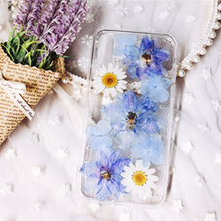 全機種対応iPhone13 Xperia Galaxy スマホケース 押し花ケース 人気 押し花 ❀ケース 花束 花物語 1枚目の画像