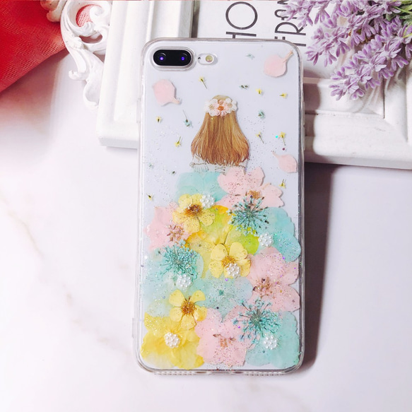 期間限定セール ♡iPhone15 Xperia Galaxy スマホケース 押し花ケース 人気 押し花 ❀ケース 4枚目の画像