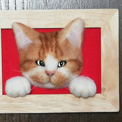 羊毛フェルト猫 リアル羊毛フェルト 猫 茶白猫 アートドール 置物 羊毛フェルト猫 リアル羊毛フェルト 猫 茶白猫 アートドール 置物