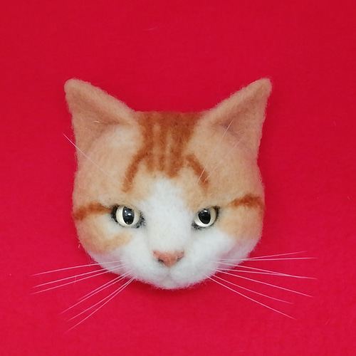 羊毛フェルト　子猫(茶トラ白) ちょいリアルな茶トラ白の子猫が完成するまで【羊毛フェルト制作