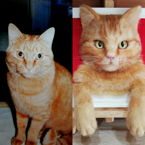 愛猫オーダー 猫 オーダー猫 リアル猫 羊毛フェルト 羊毛