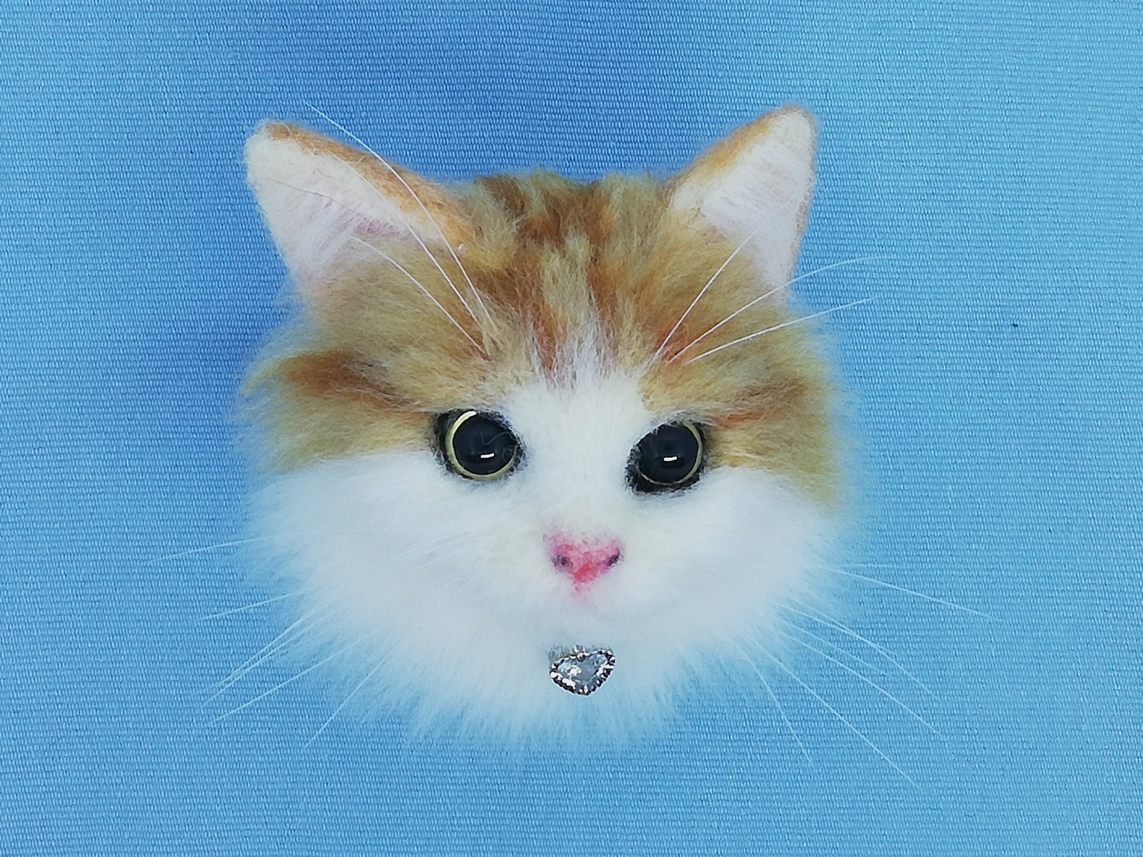 Yahoo!オークション - funwari 羊毛フェルト 茶トラ白 猫 お座り