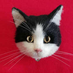 受注 ハチワレ 黒白 羊毛フェルト ペットロス e139c6f6f8250fc01af4282313cb70