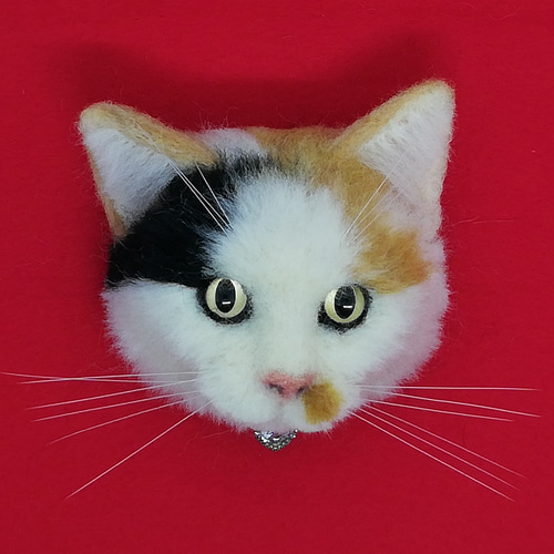 リアル羊毛フェルト 三毛猫 ひ*す様 海外作家 猫 三毛猫