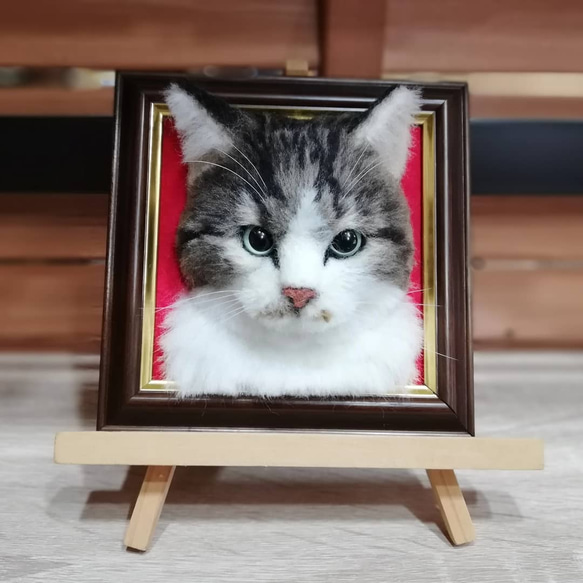 羊毛フェルト猫フレーム - メルカリ