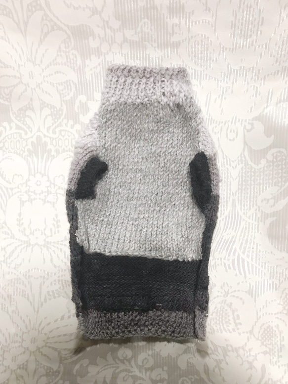 犬服＊手編みグラデーションニットセーター 3枚目の画像