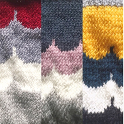 犬服＊手編みニット 北欧カラーケープ型セーター 5枚目の画像