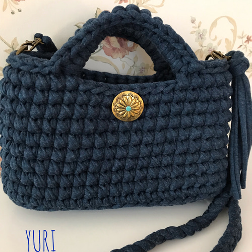 ショルダーバッグ♡ズパゲッティ Tシャツヤーン ショルダーバッグ  