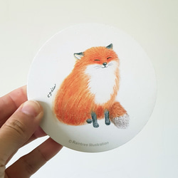 Puffy Fox 狐狸矽藻土吸水杯墊 2款可選 第3張的照片