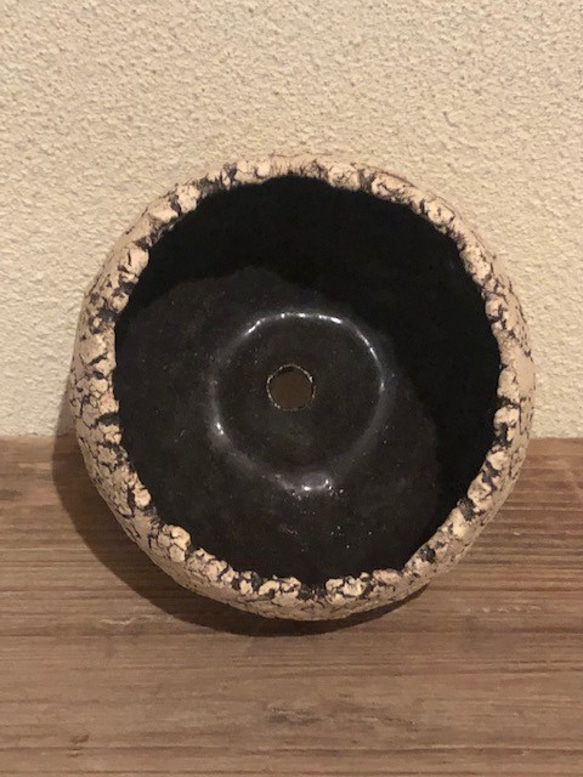 ーMOONー陶器製手作り植木鉢 2枚目の画像