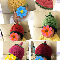 免費送貨♪再次上架可愛♡橡子果實帽子帽子羊駝毛100％秋季針織帽兒童 第4張的照片