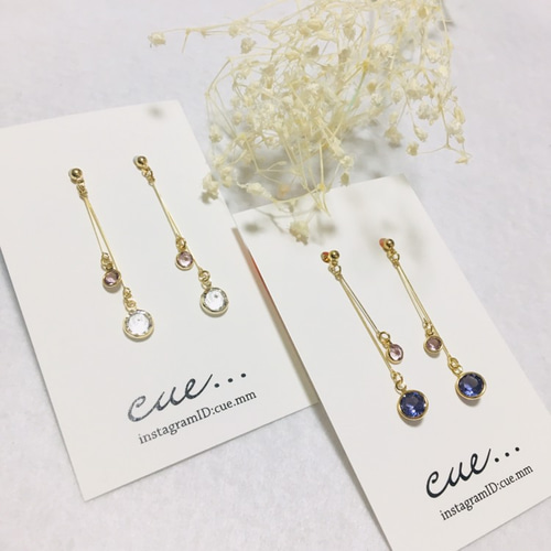 揺れるピアス【CHANEL】かわいいピンクストーン 1_9011a266806837115f385c5f8255