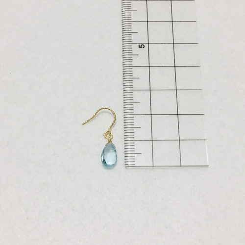 14kgf＊ スカイブルートパーズのピアス/イヤリング ピアス（フック