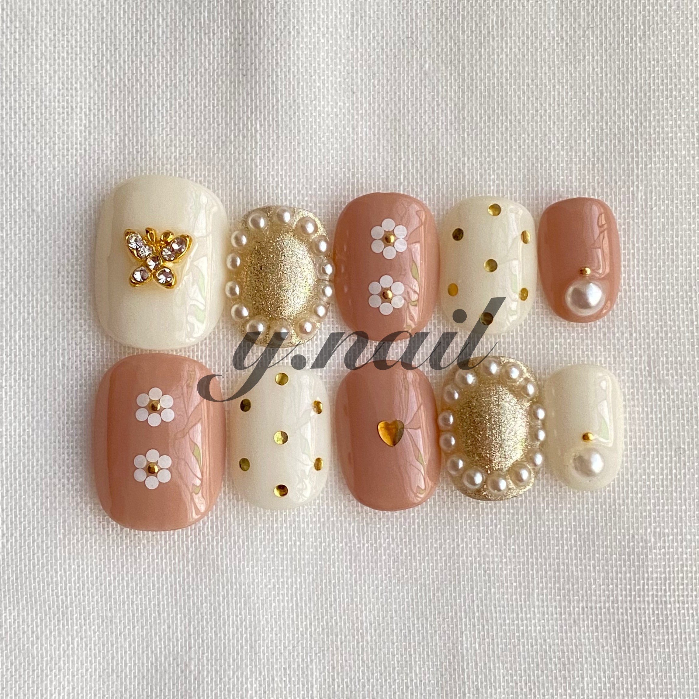 C'HER蝶々ネックレスハンドメイドネイルチップ d46d79610d8fa0afffe02889ada947