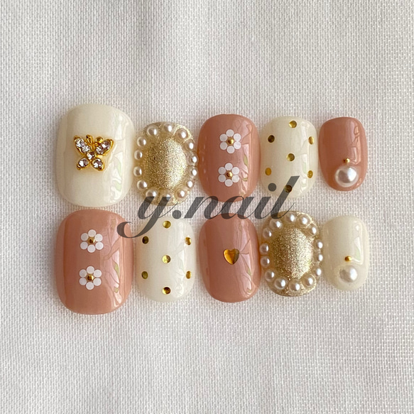 蝶々ネイル/お花ネイル ネイルチップ（つけ爪） y.nail 通販
