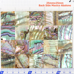 2.5cm 正方形 20個/袋 メキシコアワビ  天然シェルシート モザイクデコジュエリーデザイ インレイ 第2張的照片