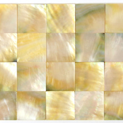 2.5cm 正方形 20個/袋 海水黄蝶貝 天然シェルシート モザイクデコジュエリーデザイ インレイ 1枚目の画像