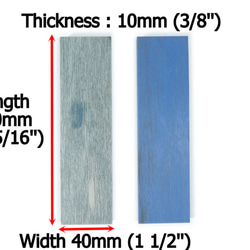 2個一組 140x40x10mm  グレーどブル（樺） 木材 プラスチック複合材 本物の木と同じ ナイフハンドル用 2枚目の画像