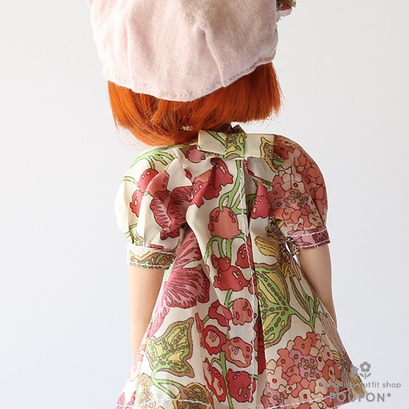 マドレーヌちゃん用着せ替え❤️春色/スモックワンピ＋ショルダーバッグセット 3枚目の画像