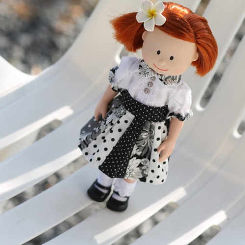 マドレーヌちゃんドール服☆パッチワーク☆ブラウス＋スカート