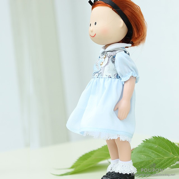 Madeleine-chan藍色/泡泡袖連衣裙的服裝 第2張的照片