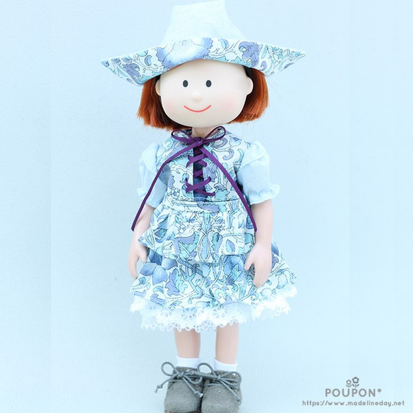 Madeleine-chan藍色/民族服飾風格套裝一件 第1張的照片