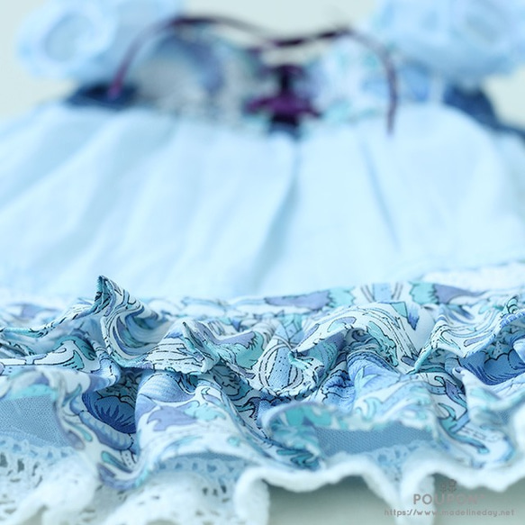 Madeleine-chan藍色/民族服飾風格套裝一件 第8張的照片