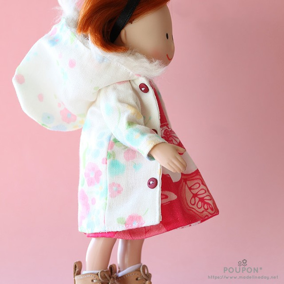 Madeleine-chan★連帽衛衣，配印花+粉色/一件 第2張的照片