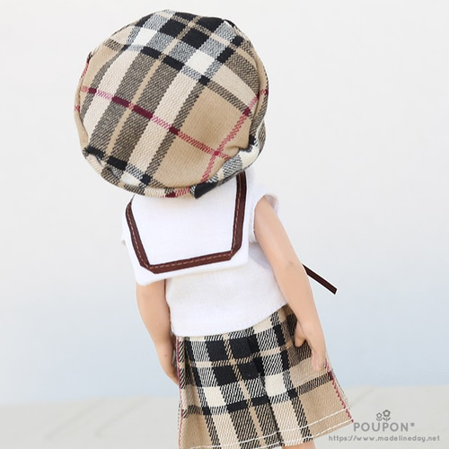 マドレーヌちゃん用アウトフィツト☆バーバリーチェック/セーラー服  