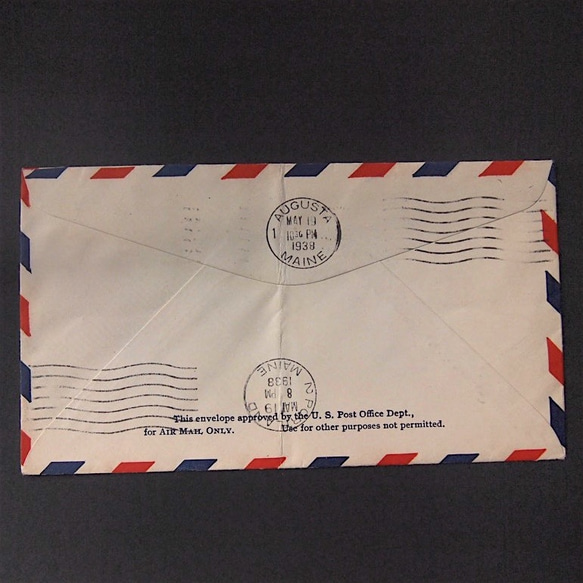 ★1938年に米国で送られたエアメール封筒★A5 3枚目の画像