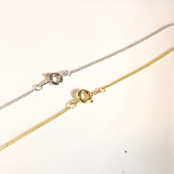 シンプル ミニ ハリネズミネックレス silver & gold 8枚目の画像