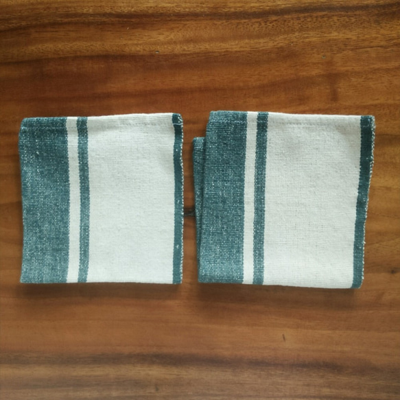 【特價】2件組可選/泰國手織布/手帕廚房布/植物染棉/手帕擦手巾 第5張的照片