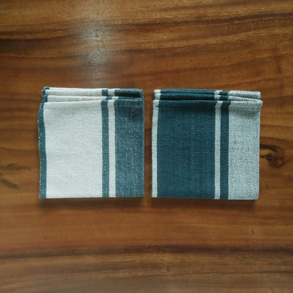 【特價】2件組可選/泰國手織布/手帕廚房布/植物染棉/手帕擦手巾 第7張的照片