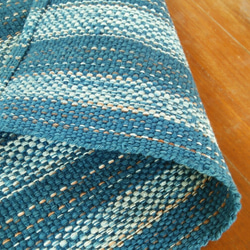 カレン族の手織りマット / タイの草木染め & 手織り / ランチョンマット /インテリア飾り / 藍染め / コットン 5枚目の画像