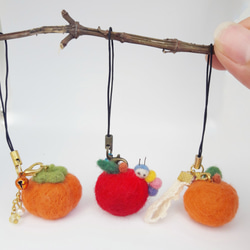 柿柿如意羊毛氈吊飾 第3張的照片