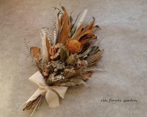 48x30㎝ ネイティブラワー パンパスグラス スワッグ ウェディング