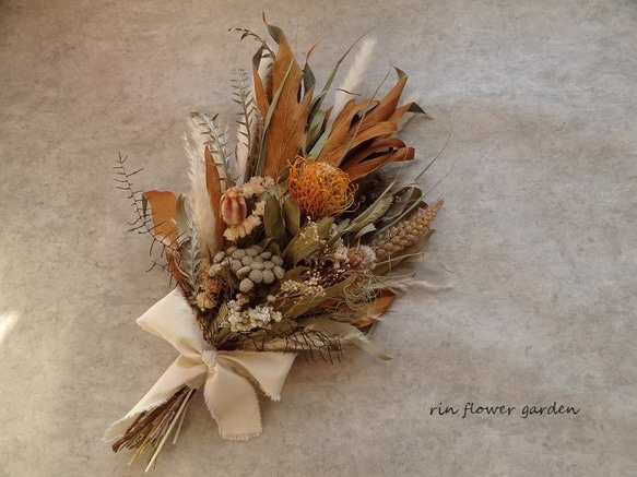 48x30㎝ ネイティブラワー パンパスグラス スワッグ ウェディング