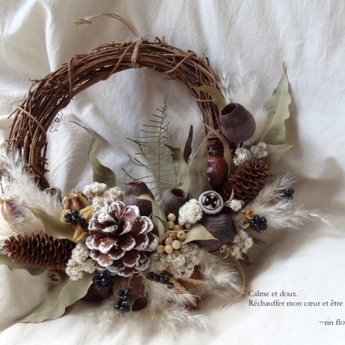 ナチュラルリース　パンパスグラス c8b07ca085f216c46286e380126700