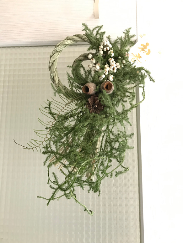 お正月飾り(ナンキンハゼ&ヒカゲノカズラ) / スワッグお正月飾りしめ飾り