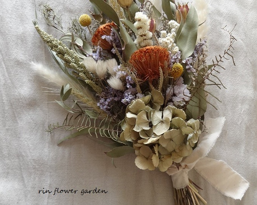 rin＊ネイティブフラワー&パンパスグラス スワッグ ウェディング