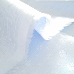 ストライプ 小花模様 ジャガード 生地（146cm巾×50cm･水色） 4枚目の画像