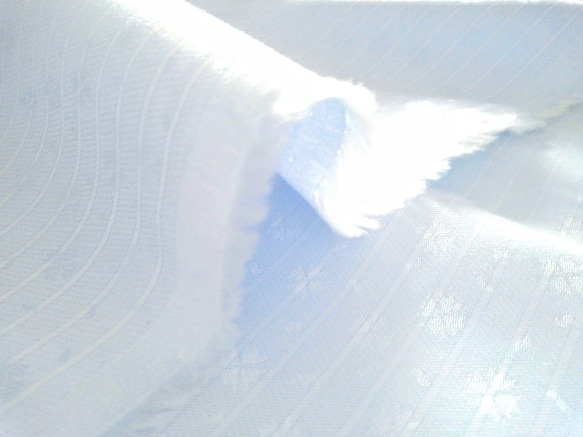 ストライプ 小花模様 ジャガード 生地（146cm巾×50cm･水色） 4枚目の画像