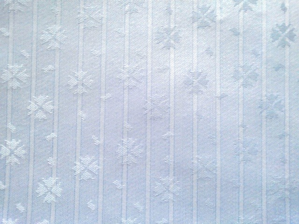 ストライプ 小花模様 ジャガード 生地（146cm巾×50cm･水色） 7枚目の画像