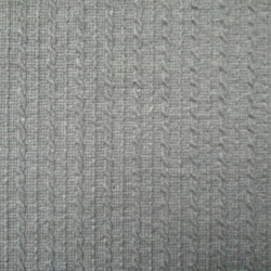 アランシャーリングジャガード ニット生地（98cm巾×45cm･グレー） 5枚目の画像