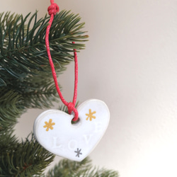 クリスマス オーナメント ハート 陶器 その他インテリア雑貨 つちもの