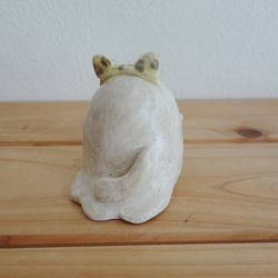 ばけりゃーた　リングホルダー　陶器　おばけ　猫耳　ハロウィン 4枚目の画像