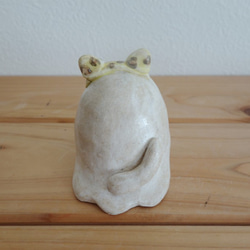 ばけりゃーた　リングホルダー　陶器　おばけ　猫耳　ハロウィン 5枚目の画像