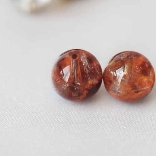 レッドガーデンクォーツAA+ 10mm ラウンドビーズ 1粒 天然石